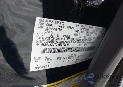 2018 Lincoln Navigator Select from USA, damaged, VIN 5LMJJ2JT2JEL12887